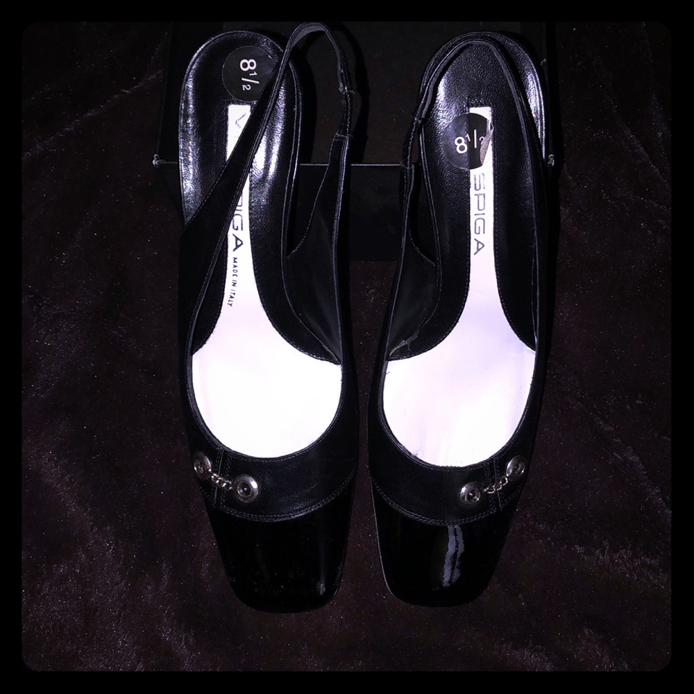 New Black Via Spiga Slingback-Size 8 1/2M